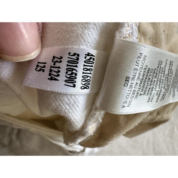 White House Black Market Slim Crop Distressed White Denim Jeans Size 2 minimal - Picture 7 of 16